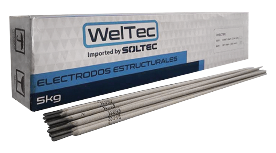 Electrodo WelTec WTC E6011 2,4mm 3/32" x 350mm — Arco Manual
