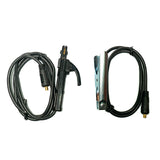 Accesorios incluidos Weltec 185: portaelectrodo y pinza de masa con cables